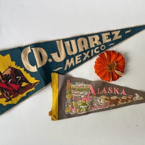 Vintage Pennant Set CD. Juarez, Mexiko und Alaska