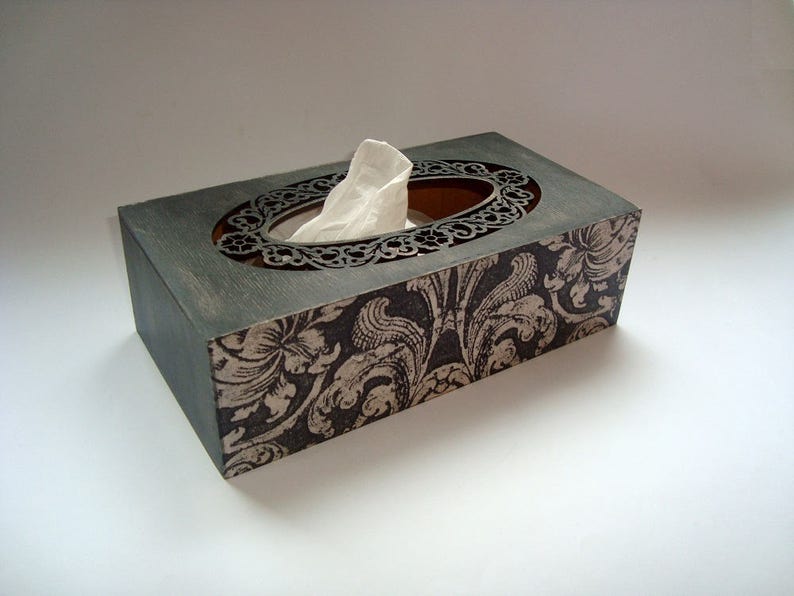 Vintage tissue napkin box Wooden napkin holder Wooden napkin box Wood napkin box Wood Napkin holder