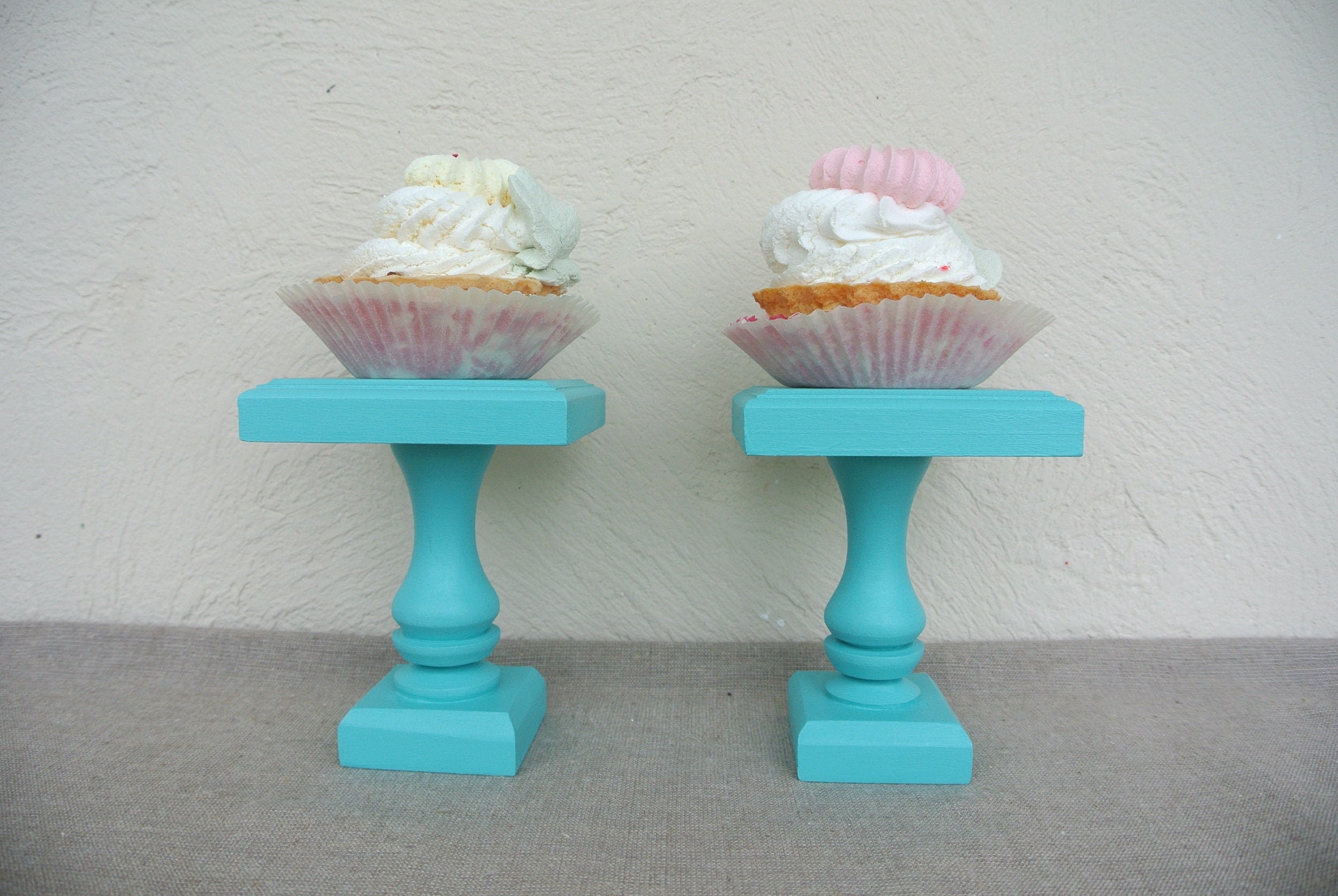 2 Cupcake stands. Mini cupcake stand. Cupcake pedestal Etsy