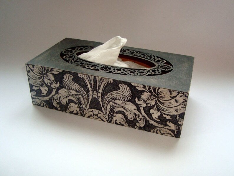 Vintage Tissue Napkin Box. Wood Napkin Box. Wood Napkin Etsy