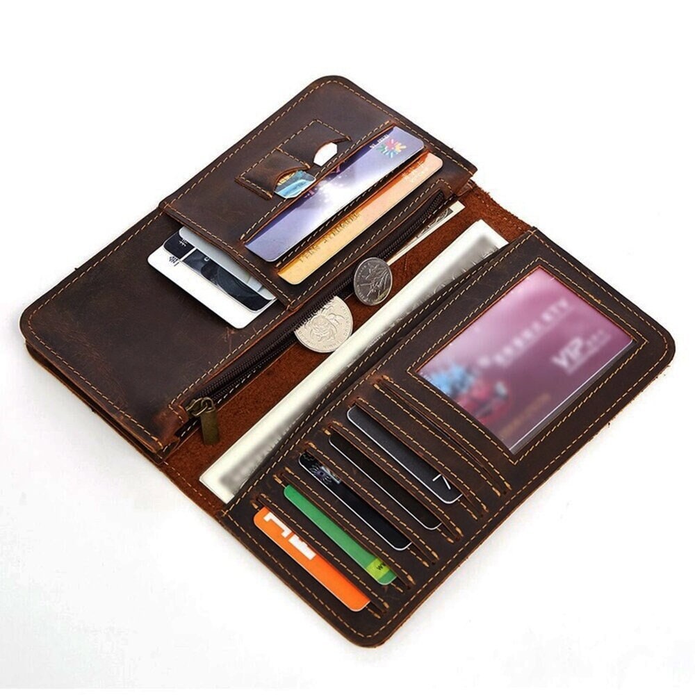 Minimalist Large Capacity Wallet, Simple Pu Leather Card Holder, Casual  Long Clutch Purse & Wristlet - Temu