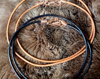 Leather Cord and Copper Necklaces for your Beautiful Wire Wrap Designs by C Paul Designs