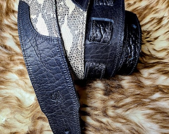 Custome Snakeskin Leather Guitar Strap Made To Order by C Paul Designs