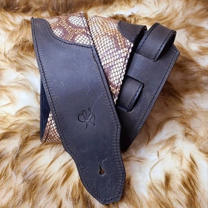 Custome Snakeskin Leather Guitar Strap Made To Order by C Paul Designs
