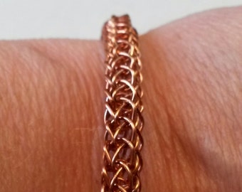 Made to Order Copper Viking Knit Bracelet Wire Wrap Weave Wire Wrapped Jewelry Handmade