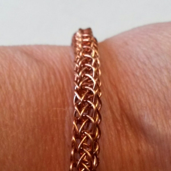 Made to Order Copper Viking Knit Bracelet Wire Wrap Weave Wire Wrapped Jewelry Handmade