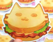B.L.T. Catwich / Cute Cat Sandwich Sticker / Waterproof Vinyl Sticker / Water Bottle Sticker