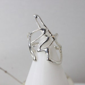 Radiant Silver Infinity Ring - Silver Statement Ring - Silver Jewelry - Handcrafted Jewelry - Unique Silver Ring - Infinity Ring Design