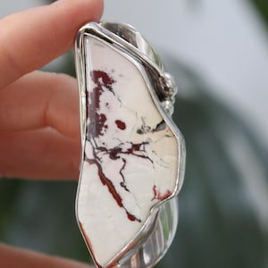 Handmade Wild Horse Jasper Ring |Size 8.75 |Sterling Silver Statement Ring |One of a Kind| Earthy Artisan Jewelry|Vintage Silversmith Design