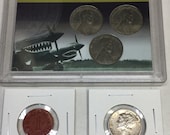 World War 2 Coin Collection WWII Steel Wheat Pennies All 3 Mints (P,D,S) Soldier Red OPA Ration Token Silver Mercury Dime