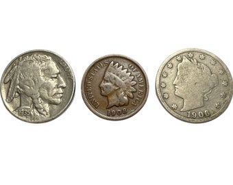 The 3 Most Collected US Coins Ever / Buffalo 5c / Indian Head Cent / Liberty V Nickel