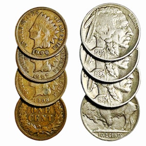 Old US Coin Collection / 7 Rare Coins Includes Silver Coins
