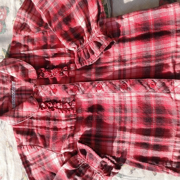 Chemise nouveau western lainage écossais