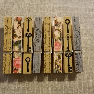 Wooden Clips ,wooden Clamp, Cards ,embossing Crafts Kindergarten,12 Pcs  Clamps ,clothespins Cards Clips 