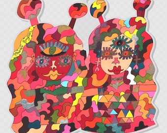 Alien Babez Bundle-Includes: Handmade Earrings, A T-Shirt, And A Custom Print