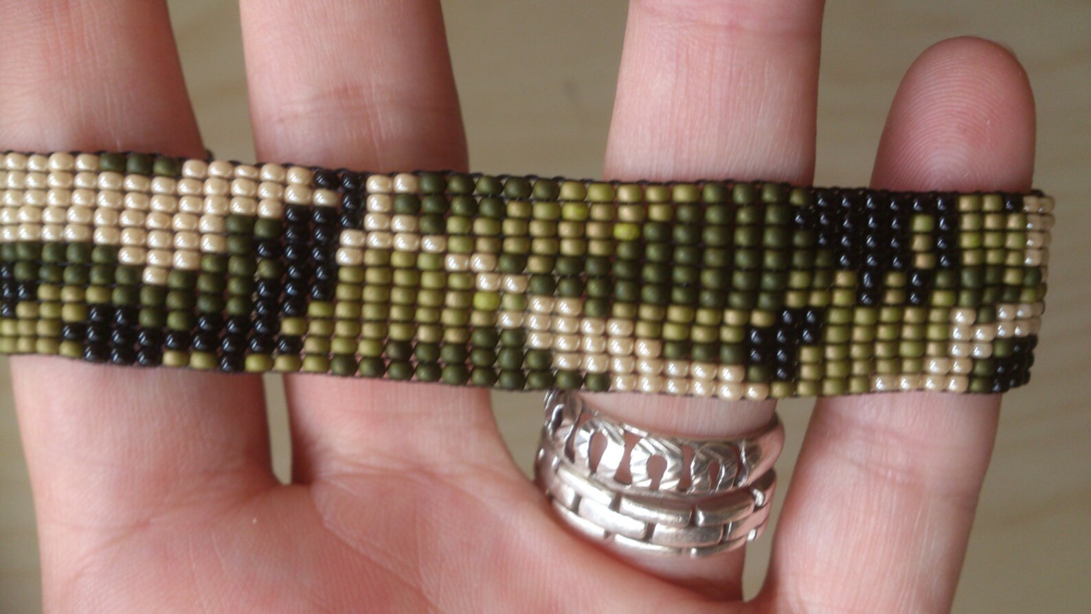 Loom Beaded Bracelet camouflage army / Etsy