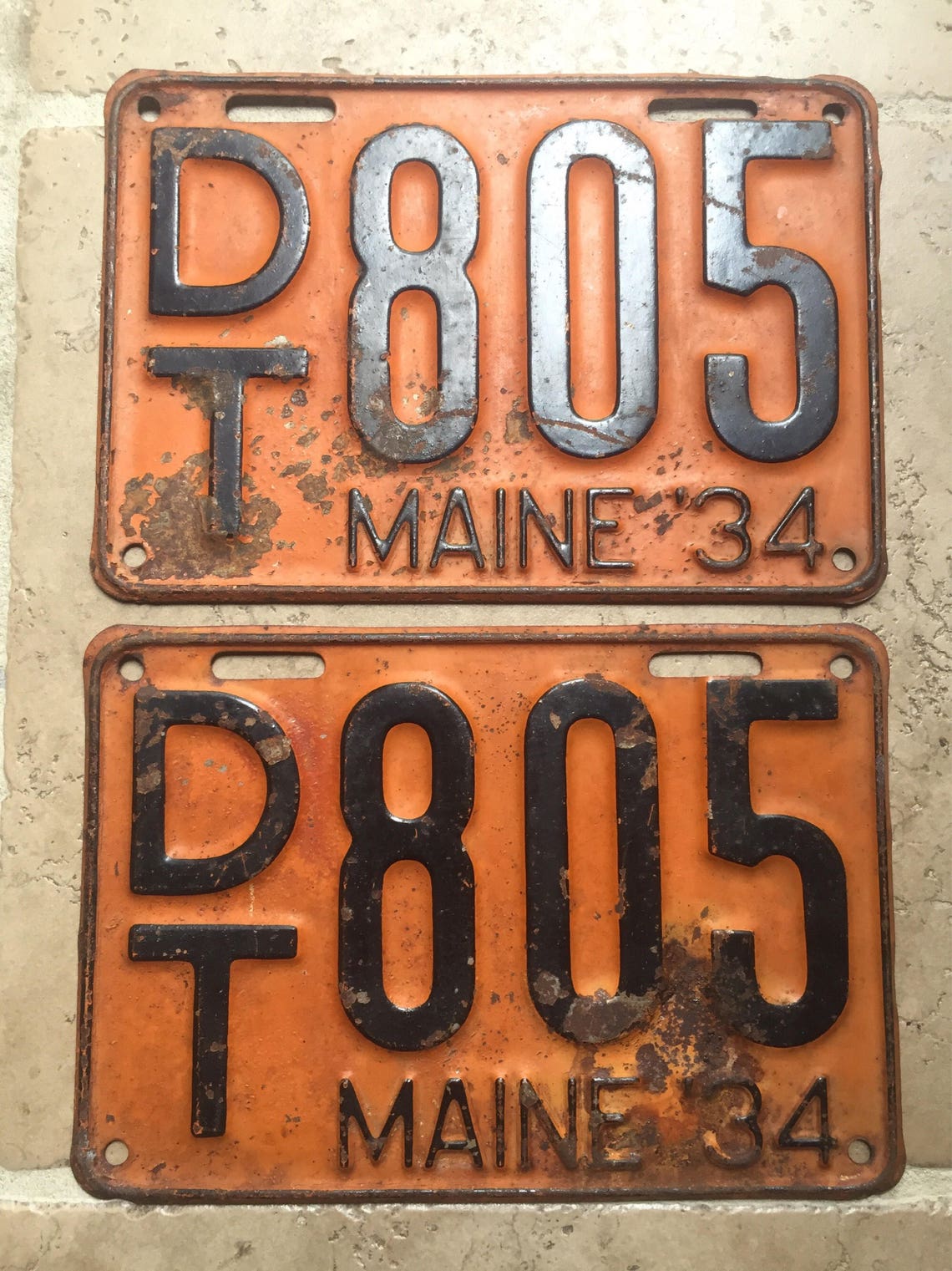 Vintage Maine License Plate Pair 1934 License Plates | Etsy