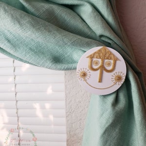 Happy Clock Face Curtain Holdbacks - SET of 2