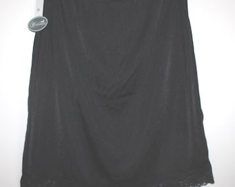 NWT Vintage Wonder Maid Black Half Slip - Plus Size 2X - Deadstock