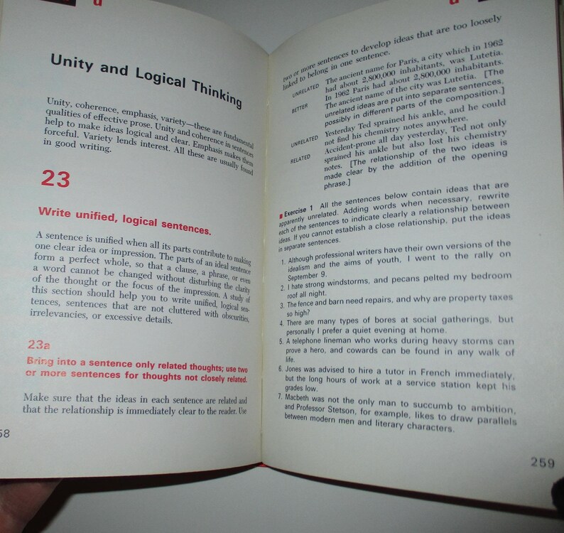 1972 Writing College Handbook Grammar & Writing Guide 1972 Harbrace Textbook ...