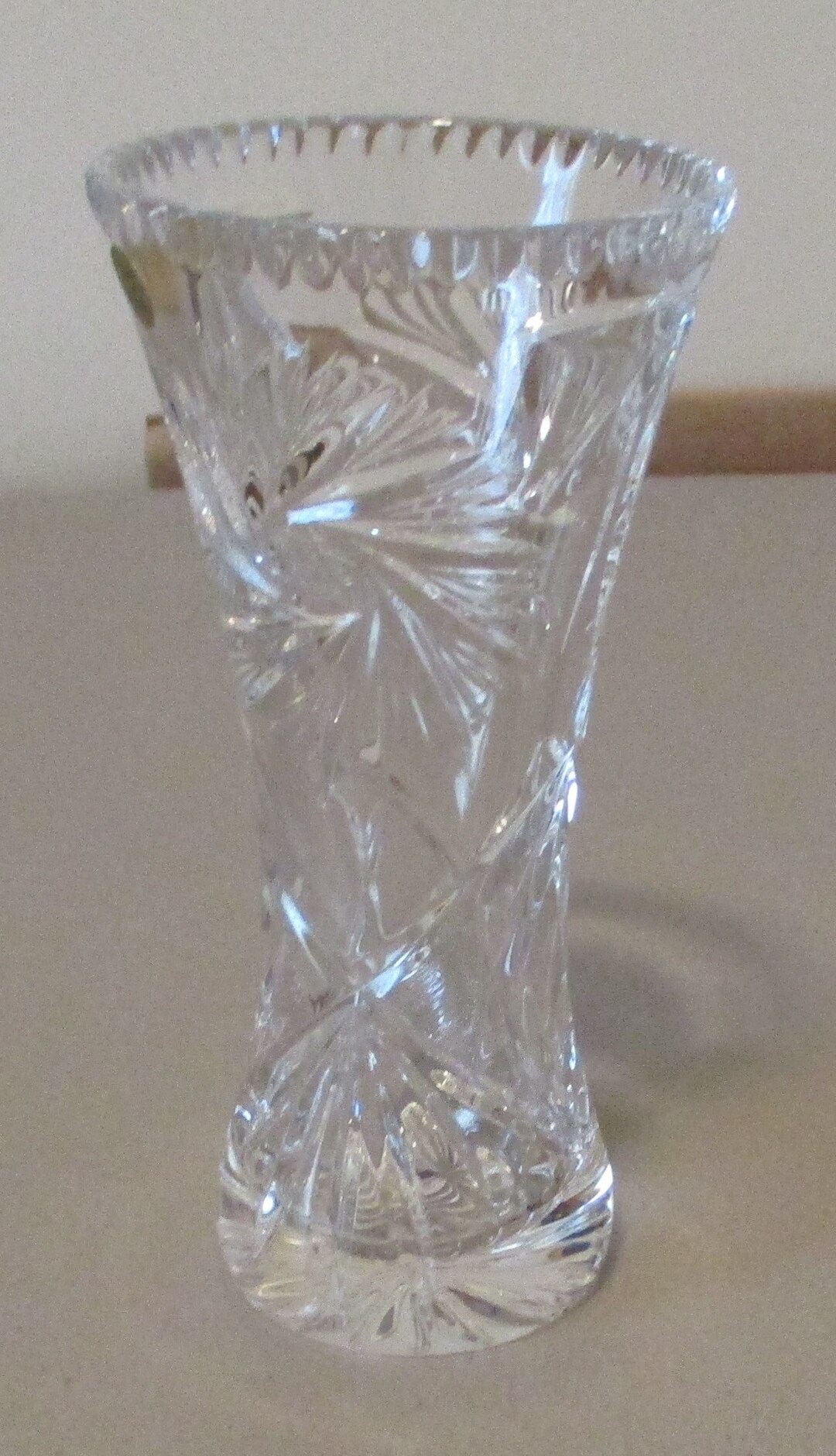 Small Clear Crystal Vase Made in Poland Mint With Tag 7 Inch Etsy