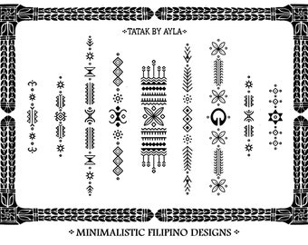 NEW 2023 Vertical Filipino Contemporary Tattoo Tatak Motifs Designs | tatakbayla flash sheets
