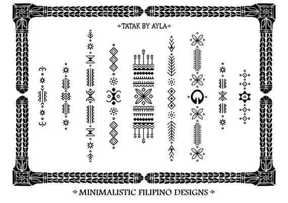 NEW 2023 Vertical Filipino Contemporary Tattoo Tatak Motifs Designs | tatakbayla flash sheets