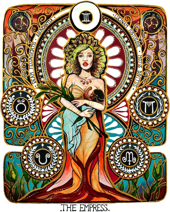 The Empress Tarot Inspired Print DIGITAL DOWNLOAD | Original Art