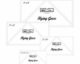 Bloc Loc Flying Geese Ruler Set 2~1.5x 3,2x 4