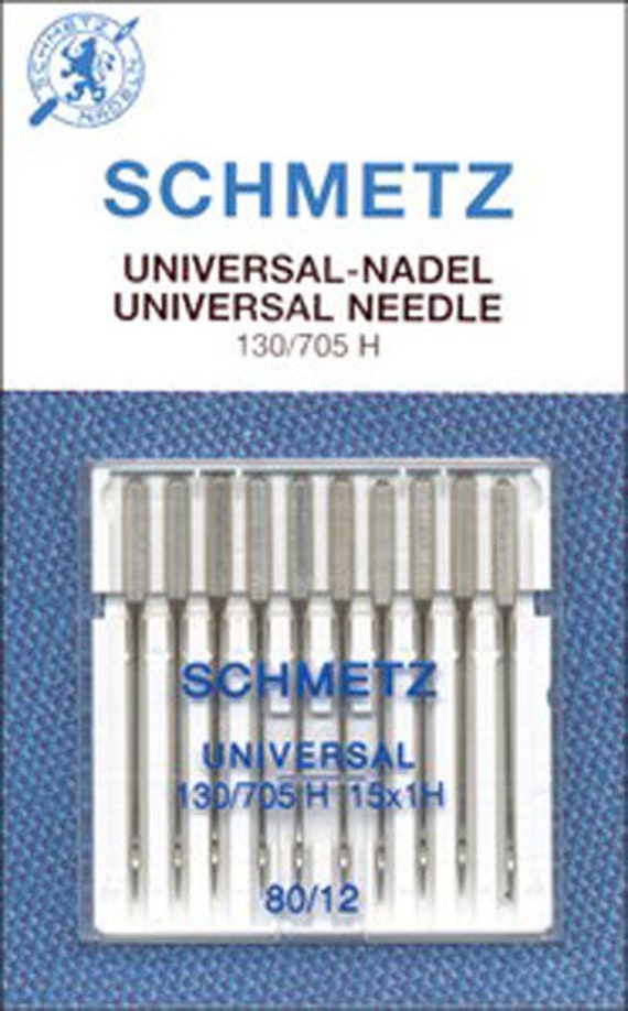 100 Schmetz Universal Sewing Machine Needles - Size 80/12 - Box of 10 Cards