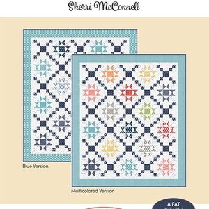Motif de courtepointe aux couleurs vives avec Simply Delightful par Sherri et Chelsi pour Moda Fabrics. Quilting Life Design QLD 221 Fat 8th Friendly