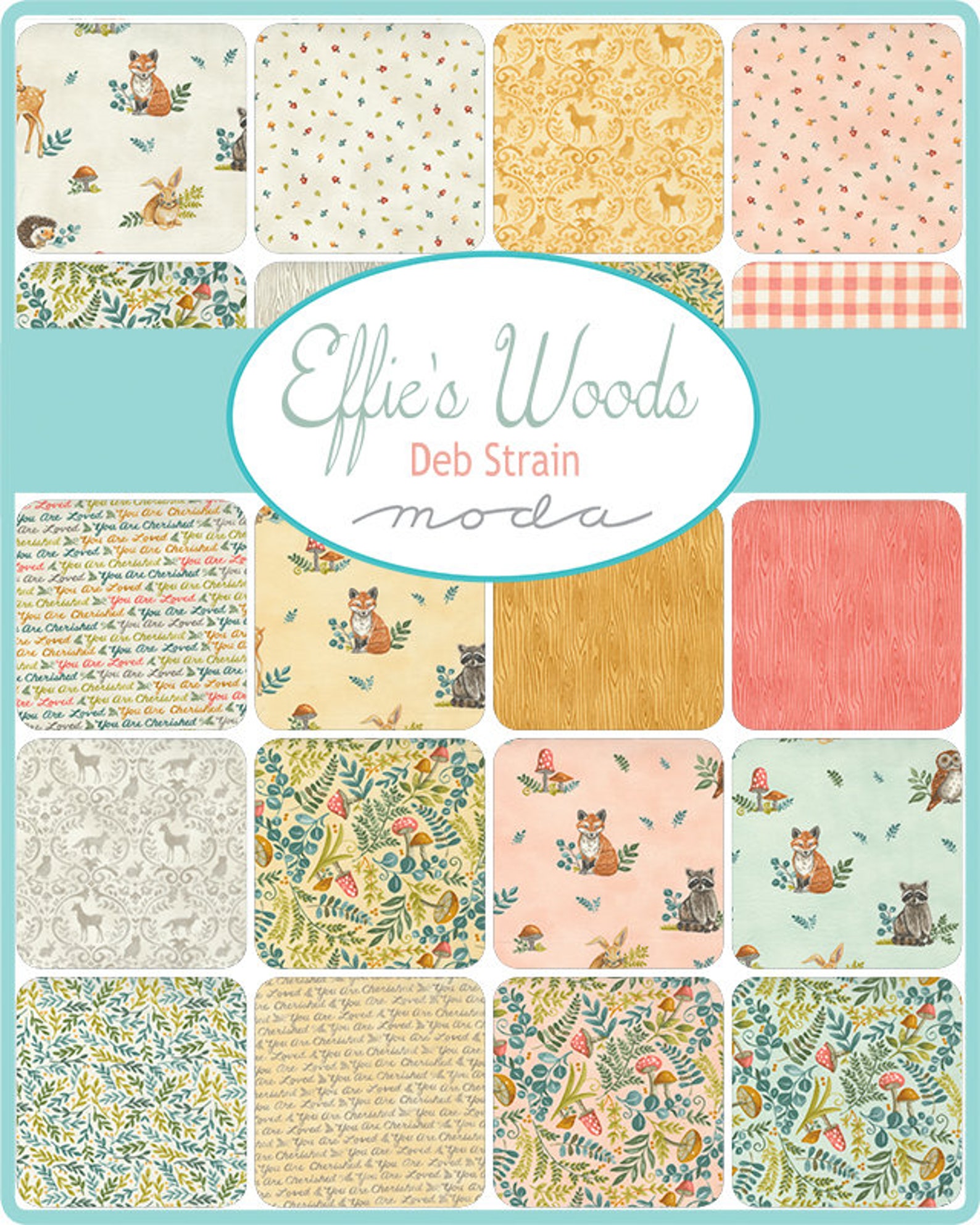 Bunny Town Quilt Pattern Featuring Effies Woods Fabric by Deb Etsy