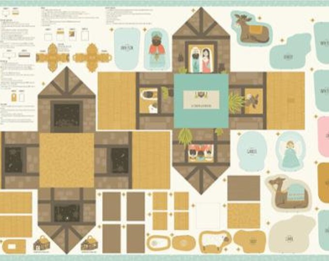 Joyful Joyful Nativity Panel by Stacy Ies Hsu for Moda Fabrics. 20800