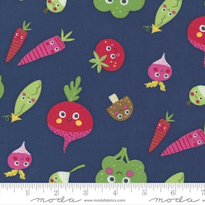 Rainbow Garden Fabric by Abi Hall for Moda Fabrics 35360 18 Rainbows Vegetables Veggies