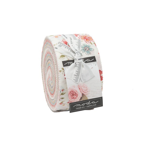 Promenade Jelly Roll by 3 Sisters for Moda Fabrics. Collection has 40 prints 44280JR