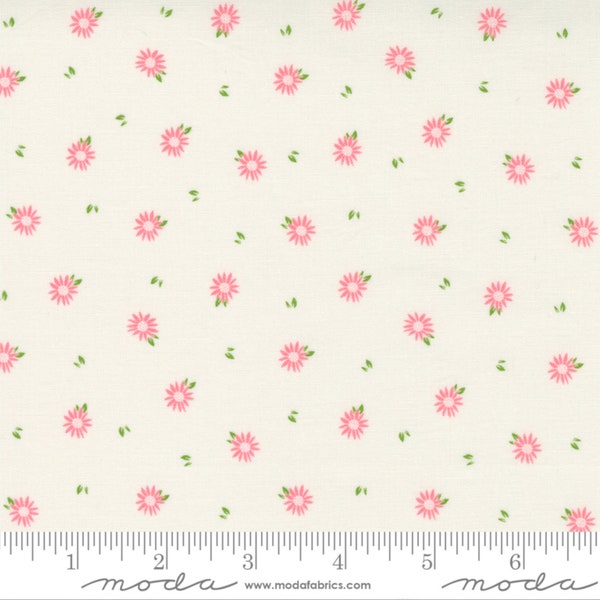 Sincerely Yours Yardage by Sherri and Chelsi for Moda Fabrics Pink Daisies and Ivory 37614 11