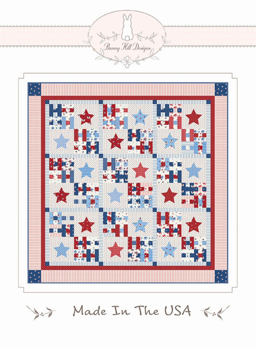 Made in the USA Quilt Pattern Featuring Prairie Days by Bunny Etsy