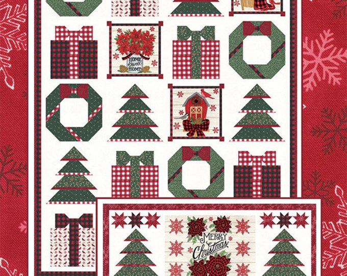 Under the Tree Quilt Pattern Featuring Home Sweet Holidays by Etsy