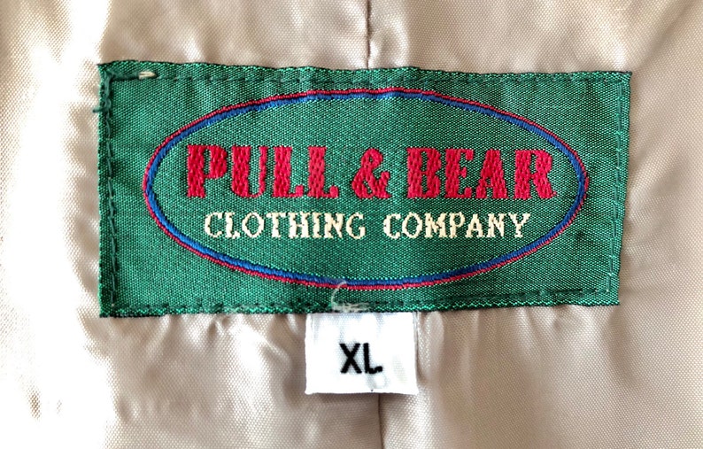 made in the 1990s Man coat brand PULL /& BEAR in khaki