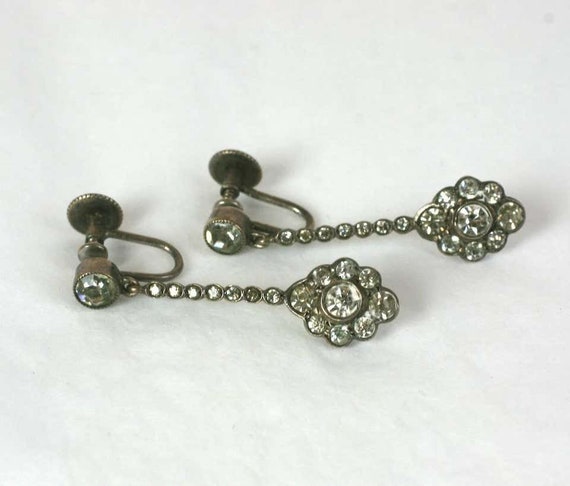 Delicate Authentic Antique Edwardian Paste Earring