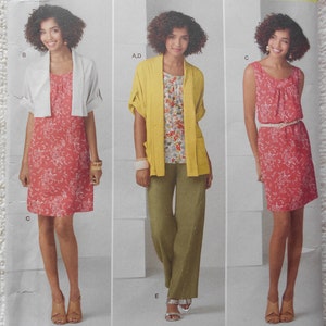 Simplicity 2262 Pullover Dress or Tunic , Pull on Pants , Cardigan in Two Lengths  Size M ,L, XL  , XXL
