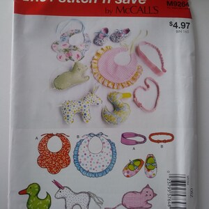 McCalls 9264 Baby bibs and toys