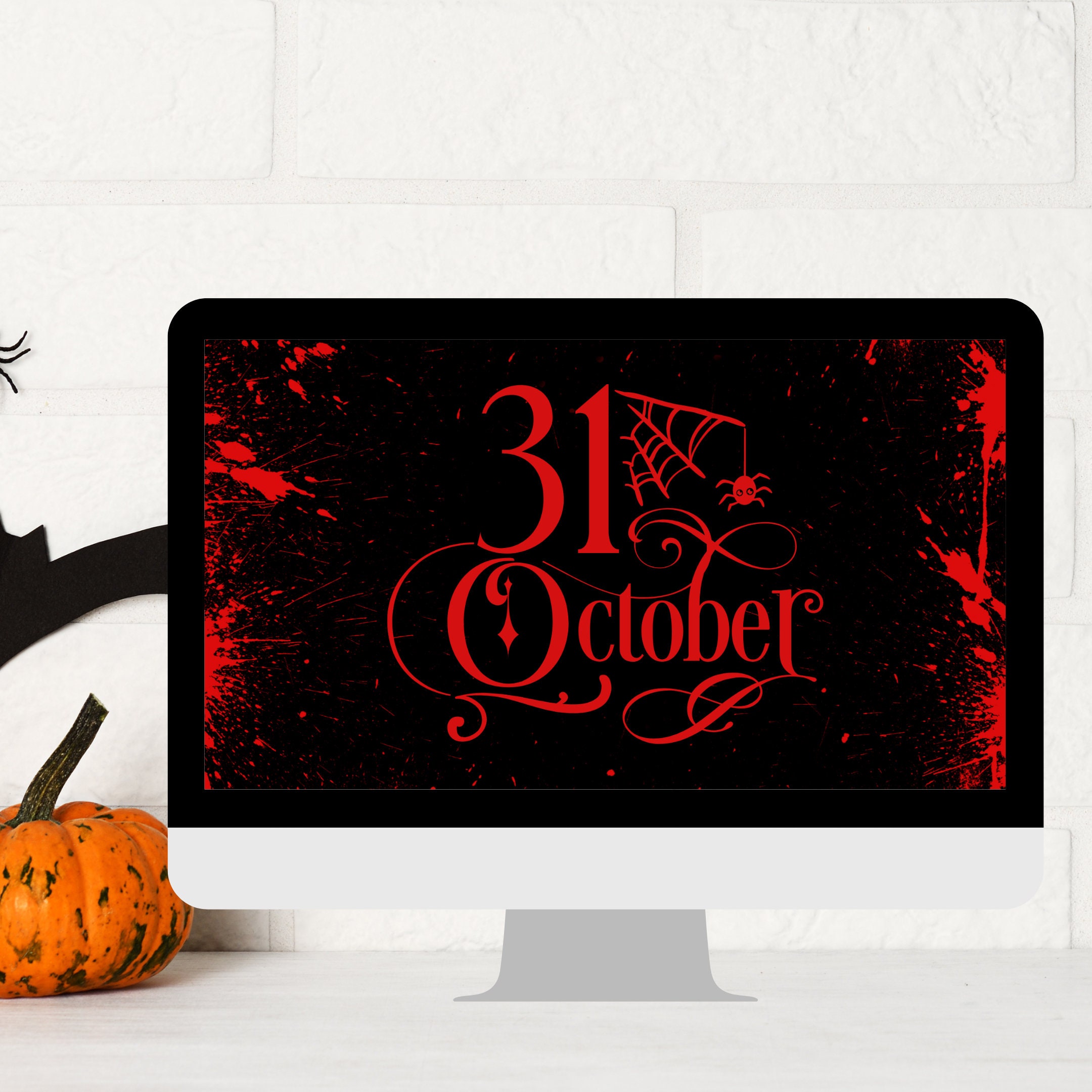Holiday Desktop Background October 31st Laptop Screen - Etsy Holiday Desktop Background October 31st Laptop Screen - Etsy