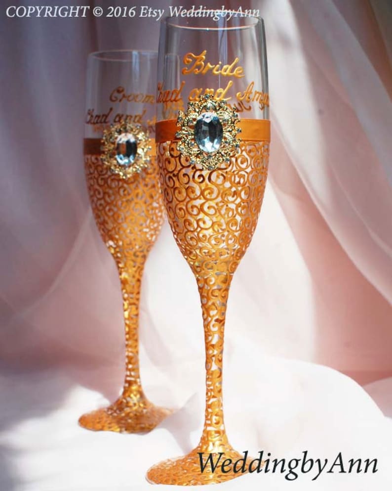Silver Wedding Champagne Flutes Toasting Flutes Silver Etsy