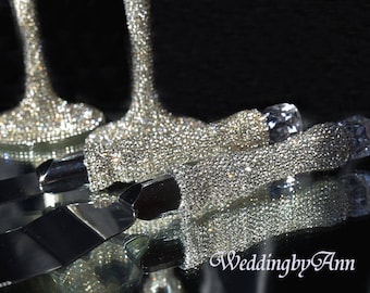 Silver Wedding Cake Serving Set, Wedding Cake Server Set, Wedding Knife Serving Set- Wedding Cake Accessories,  Bridal shower gift