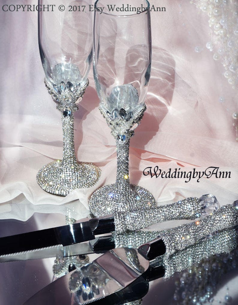 Silver Wedding Cake Serving Set Wedding Cake Server Set Etsy