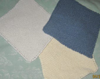Knitted 100% Cotton Dish or Wash Cloths