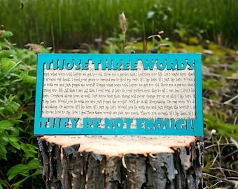 Song Lyric Stand and Frame - Chasing Cars - DIGITAL FILE ONLY