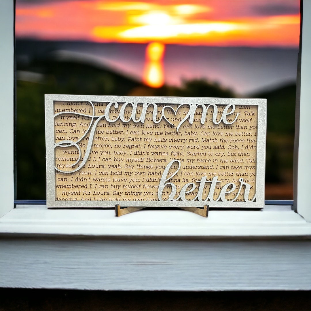 Lyric Frame Song Lyric Stand and Frame - Flowers (updated) - DIGITAL FILE ONLY - Etsy