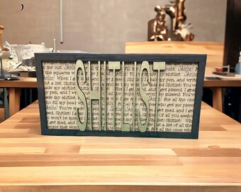 Song Lyric Stand and Frame - Sh*tList - DIGITAL FILE ONLY